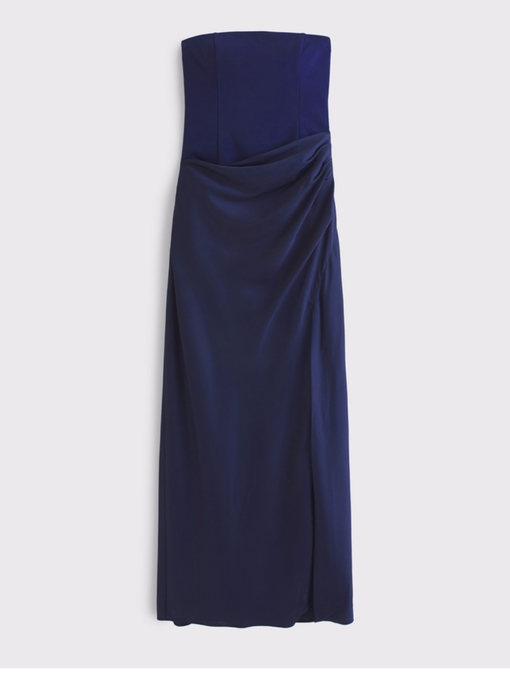 Abercrombie & Fitch Strapless Navy Evening Gown with Side Slit - Picture 7 of 10